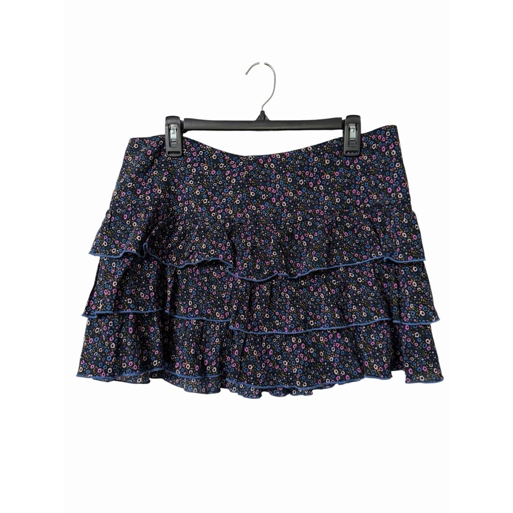 I Heart Ronson Floral Tiered Ruffle Mini Skirt Size 6